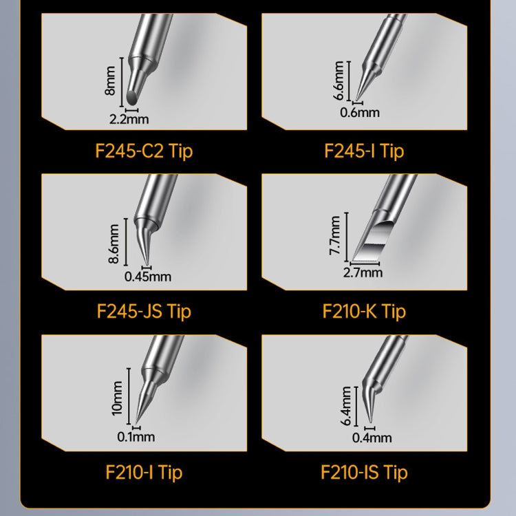FNIRSI 200W Intelligent Constant Temperature Electric Soldering Iron Station, Set: EU Plug F245 B Head by FNIRSI