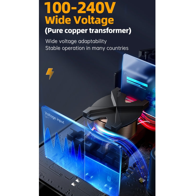 FNIRSI 200W Intelligent Constant Temperature Electric Soldering Iron Station, Set: EU Plug F245 B Head by FNIRSI