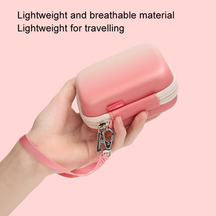 Cwatcun H45 Mini Storage Bag Small Microslice Digital Camera Bag PU Waterproof Hard Shell Bag(Brown) by Cwatcun