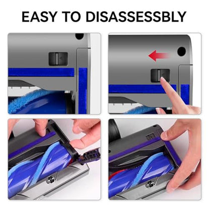 For Dyson V12 Slim / V10 Slim Soft Velvet Suction Head With Full Range Dust Display Light by bashfashion