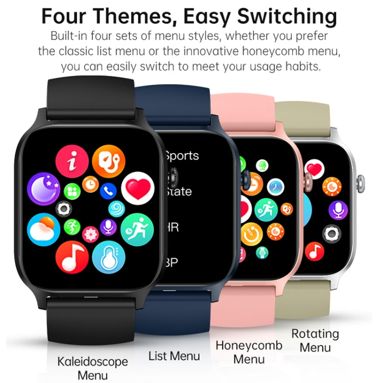 Bluetooth Talk HD Large Screen Heart Rate Oxygen Monitoring Multi-Sport Mode Smart Watch(Purple) by bashfashion