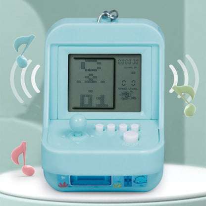 Child Portable Arcade Game Machine Keychain Pendant Mini Building Block Game Toy Gift(Pink) by bashfashion