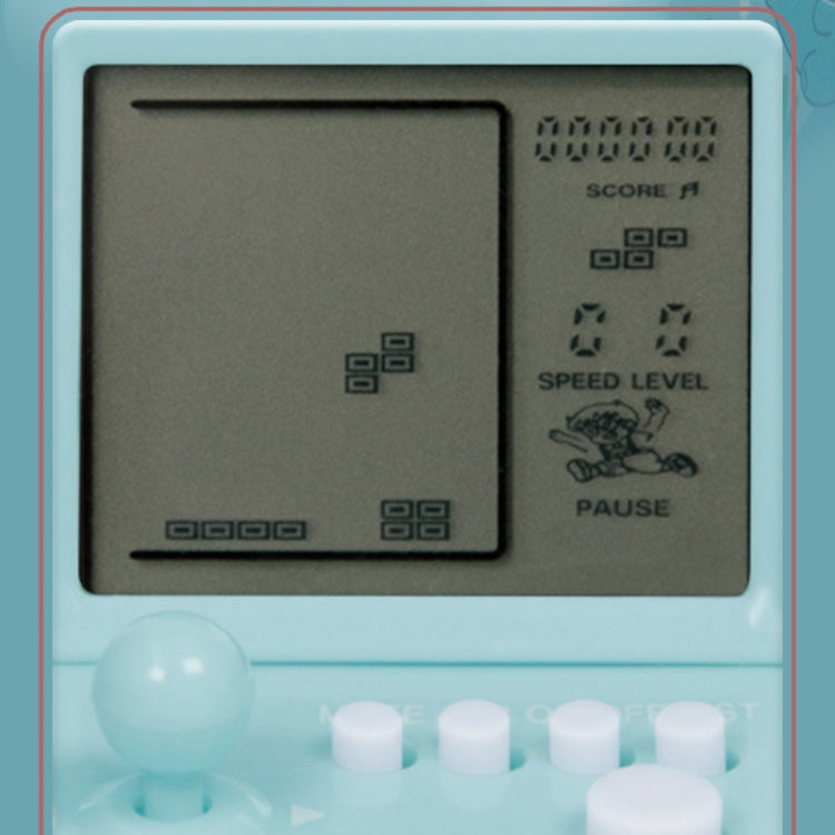 Child Portable Arcade Game Machine Keychain Pendant Mini Building Block Game Toy Gift(Pink) by bashfashion