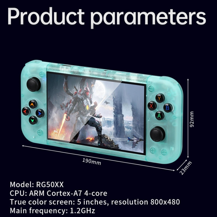 RG50XX 5-Inch Retro Handheld Game Console Linux System Built In 15000+ Games(Green) by bashfashion