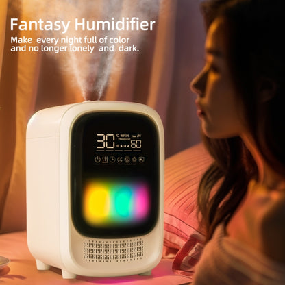 FS101 3.5L Colorful Light Home Bluetooth Music Aromatherapy Humidifier, Spec: UK Plug(Whtie) by bashfashion