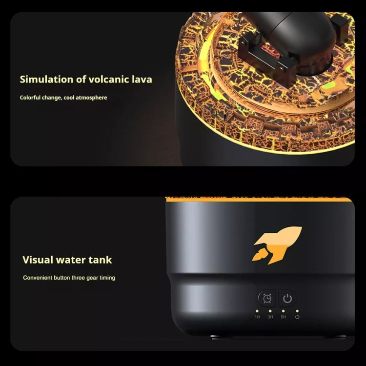 Turret Shape Aromatherapy Humidifier With 3-speed Timer 7-color Atmosphere Light EU Plug White by bashfashion