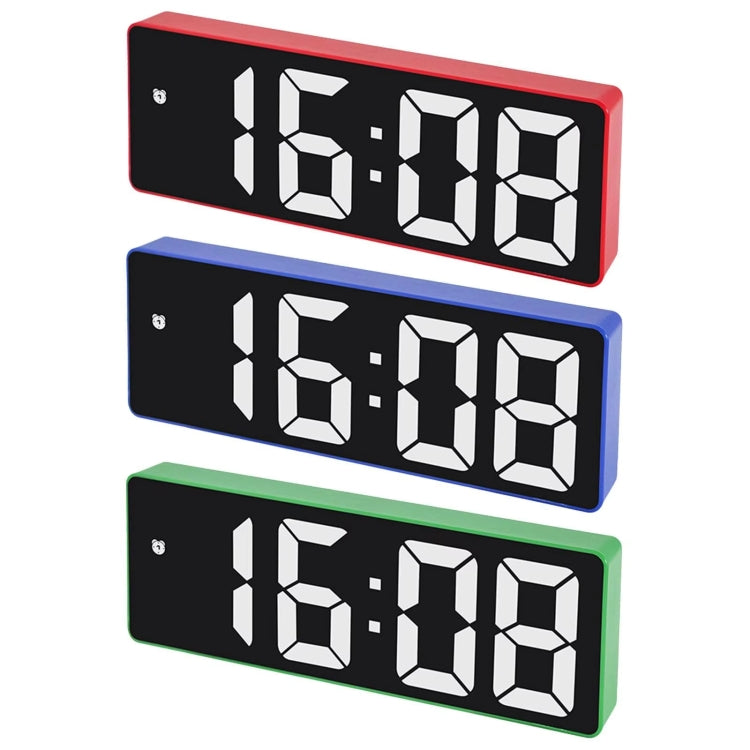 JX012 Multifunctional LED Electronic Clock Battery Plug-in Dual-purpose Bedside Alarm Clock(Blue) by bashfashion