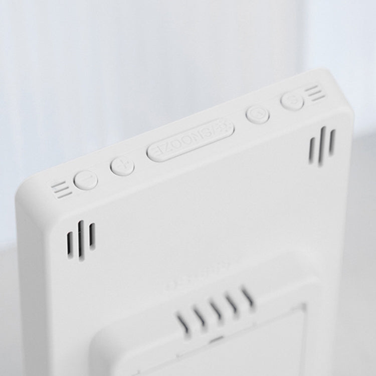 Multifunctional Temperature / Humidity Display Electronic Alarm Clock, Color: Blue White by bashfashion