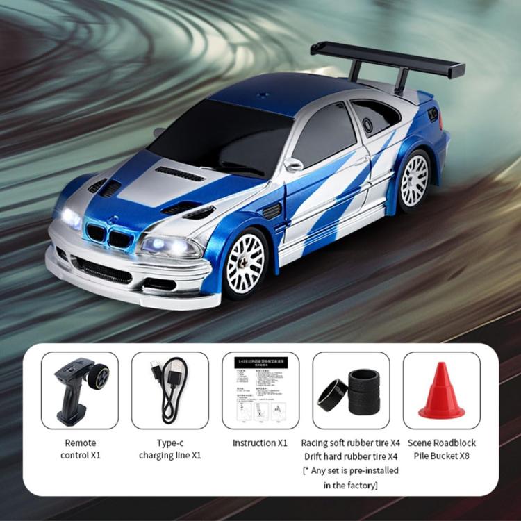 1:43 Full Scale Mini 4WD Drifting Charging Remote Control Car, Color: 4302G Blue M3 With Gyroscope by bashfashion