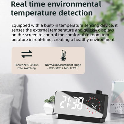 Multi-Functional LED Screen Mirror Charging Alarm Clock Reminder Visual Timer(White) by bashfashion