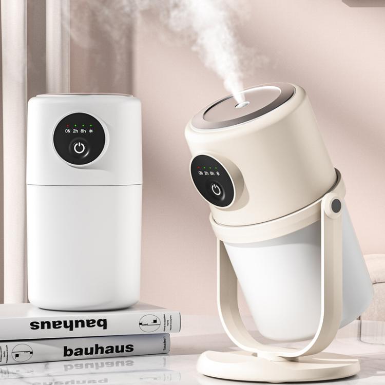 USB Intelligent Home Large Capacity Humidifier With Night Light Small Air Purifier, Color: White+Base by bashfashion