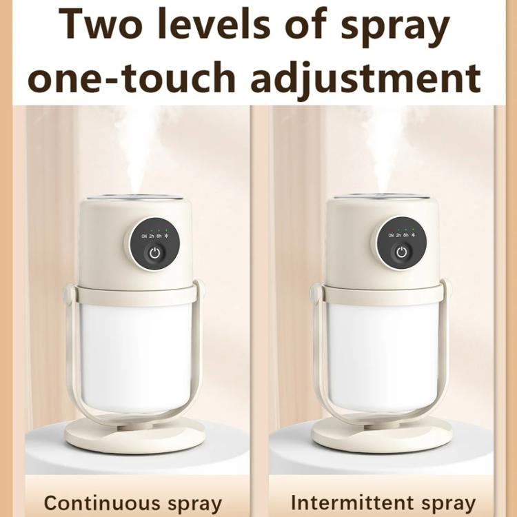 USB Intelligent Home Large Capacity Humidifier With Night Light Small Air Purifier, Color: White+Base by bashfashion