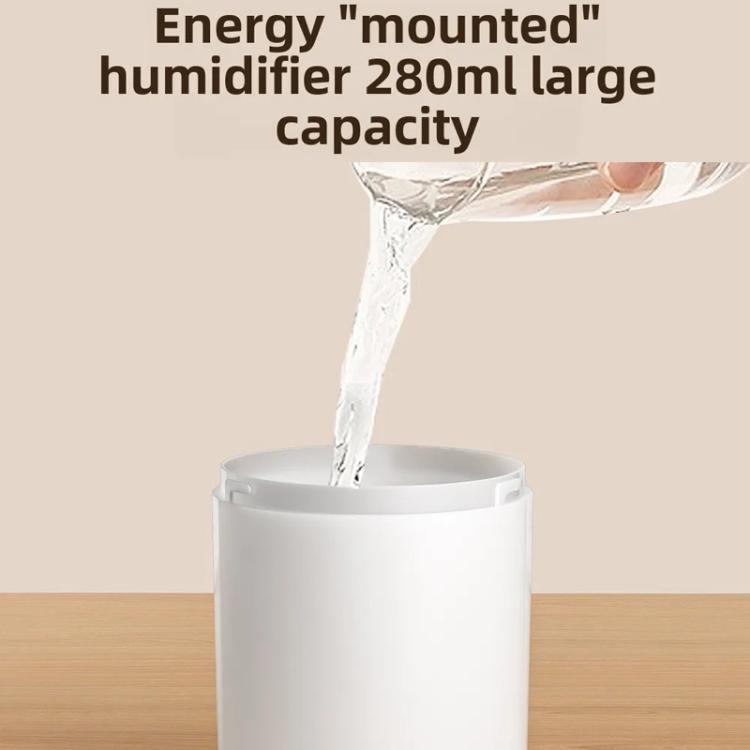 Desktop Dual Port Humidifier Portable Mini Air Purifier With Nightlight, Color: White by bashfashion