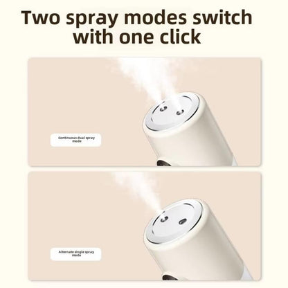 Desktop Dual Port Humidifier Portable Mini Air Purifier With Nightlight, Color: White by bashfashion