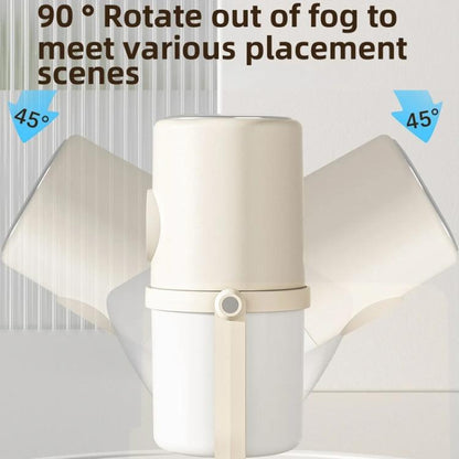 Desktop Dual Port Humidifier Portable Mini Air Purifier With Nightlight, Color: White by bashfashion