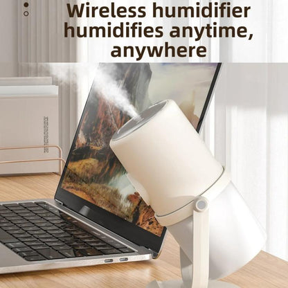 Desktop Dual Port Humidifier Portable Mini Air Purifier With Nightlight, Color: White by bashfashion