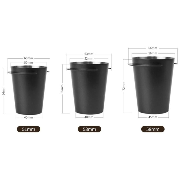 Thickened Coffee Catchers Espresso Machine Handle Catch Tool, Style: 53mm Stainless Steel Mirror by bashfashion