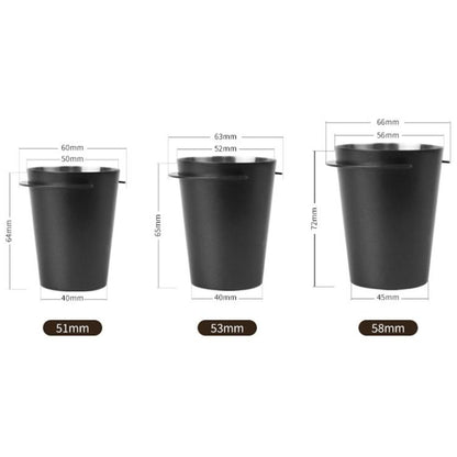 Thickened Coffee Catchers Espresso Machine Handle Catch Tool, Style: 53mm Stainless Steel Mirror by bashfashion