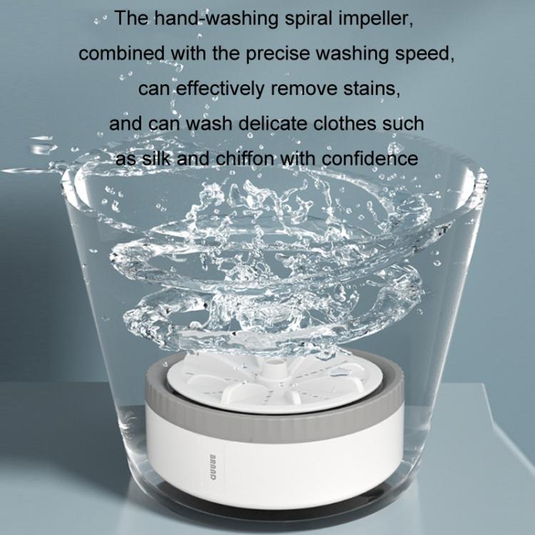 Mini Portable Underwear Socks Turbine Washing Machine, Color: Orange Three-speed Timing by bashfashion