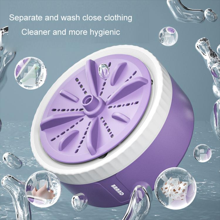 Mini Portable Underwear Socks Turbine Washing Machine, Color: Orange Three-speed Timing by bashfashion