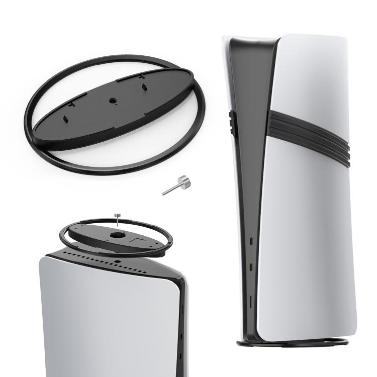 For PS5 / PS5 Slim / PS5 Pro Game Console Desktop Vertical Stand Non-Slip Base(Silver) by bashfashion