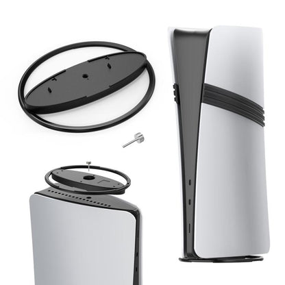 For PS5 / PS5 Slim / PS5 Pro Game Console Desktop Vertical Stand Non-Slip Base(Silver) by bashfashion