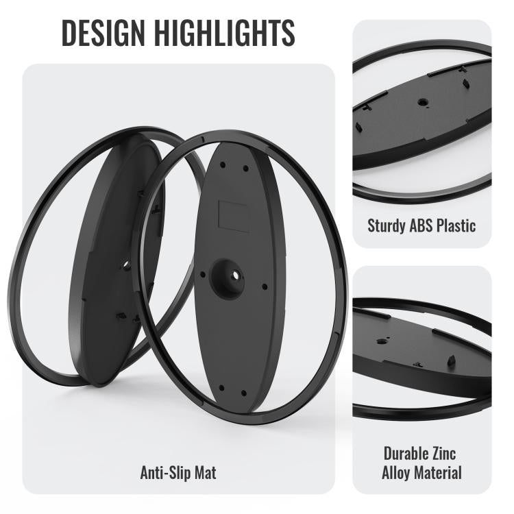 For PS5 / PS5 Slim / PS5 Pro Game Console Desktop Vertical Stand Non-Slip Base(Black) by bashfashion