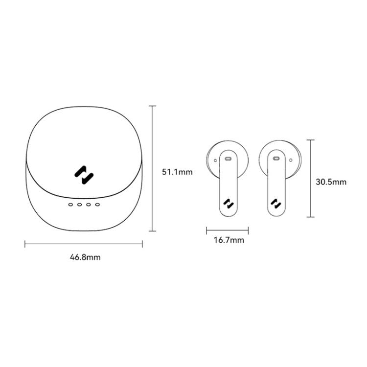 Havit E9 Semi-In-Ear ENC Noise Reduction Wireless Bluetooth Earphones, Color: White-Flagship Edition by Havit