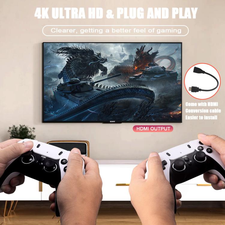 M10 Pro 4K TV Game Player 3D HD Retro Video Game Console 128G With Wired Controller by bashfashion