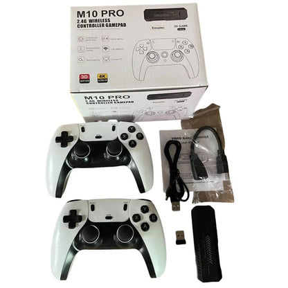 M10 Pro 4K TV Game Player 3D HD Retro Video Game Console 64G With Charged Controller by bashfashion