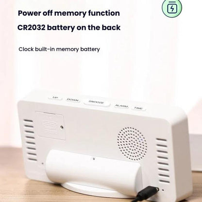 11 Colors Dynamic RGB Digital Alarm Clock 12/24H 6 Levels Brightness 2 Alarms Table Clock(Black Shell) by bashfashion