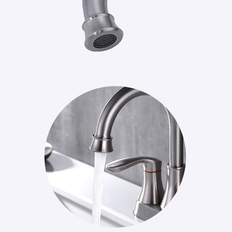 Dual Handle Two-Hole Bathroom Sink Faucet for Undermount Basin Separate Hot/Cold Water Controls, Spec: Gold YH050 by bashfashion