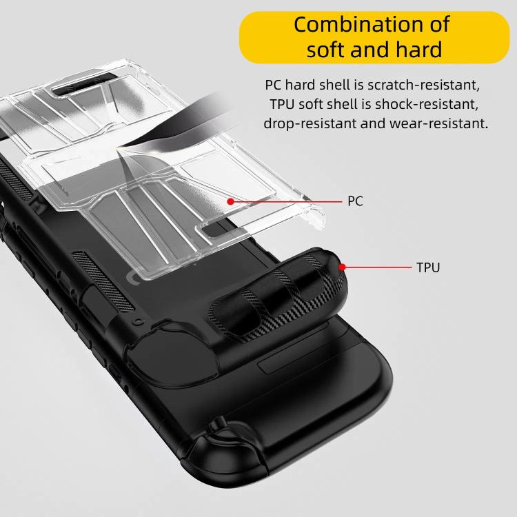 For Nintendo Switch 2 Game Console TPU + PC One-piece Case Shockproof Shell(Black) by bashfashion