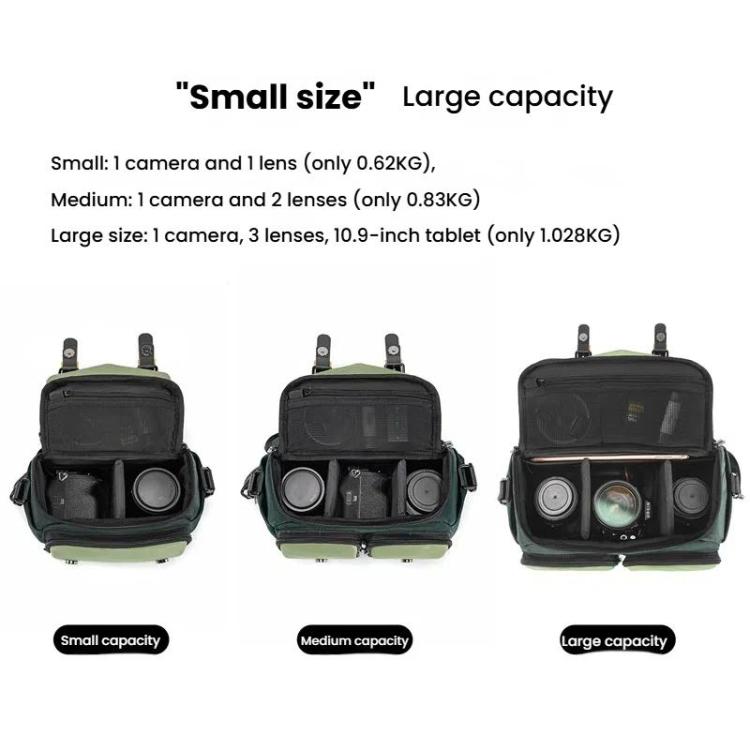 Cwatcun D99 Large Shoulder Camera Bag Multi-functional Casual Color Clash Lightweight Storage Bag by Cwatcun