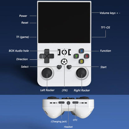 Portable Open Source GBA/FC Arcade Handheld Game Console, Size: 64G(Transparent Black) by bashfashion