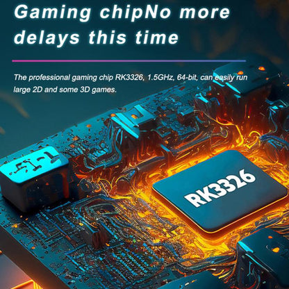 Portable Open Source GBA/FC Arcade Handheld Game Console, Size: 128G(Transparent Blue) by bashfashion