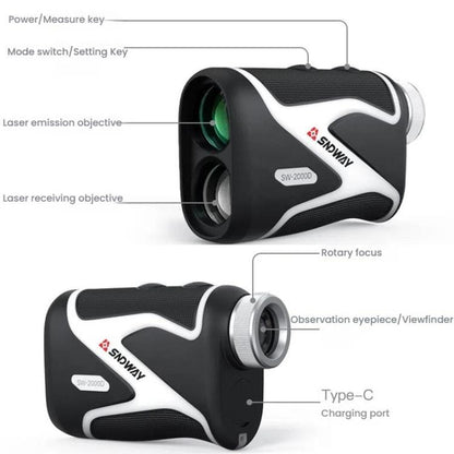 SNDWAY SW-1000D 1000M Handheld OLED Rangefinder Telescope Golf Rangefinder by SNDWAY