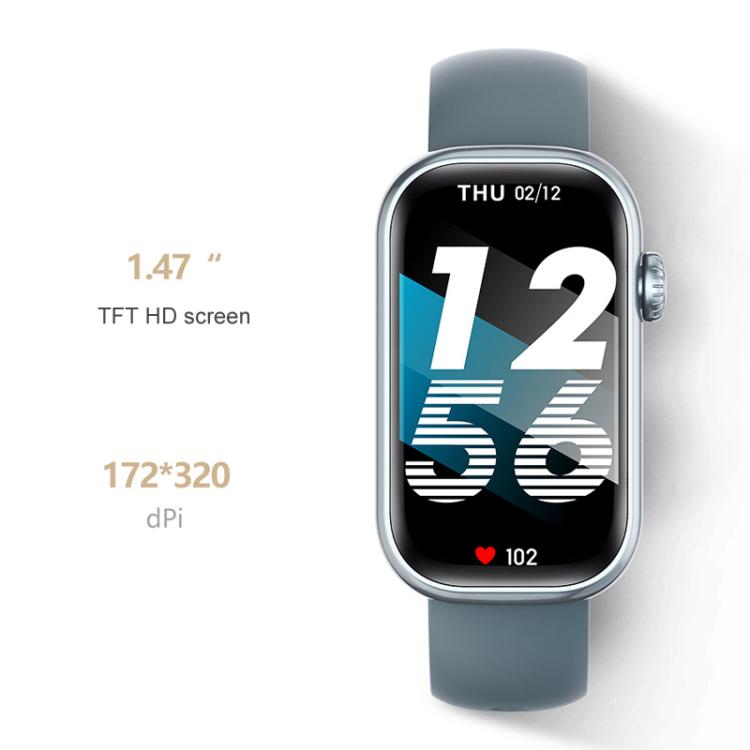 QS50 1.47inch TFT Screen Smart Wristband Support Bluetooth Calling / Oxygen Detection / Sleep Detection / Heart Rate Detection(Gray Green) by bashfashion