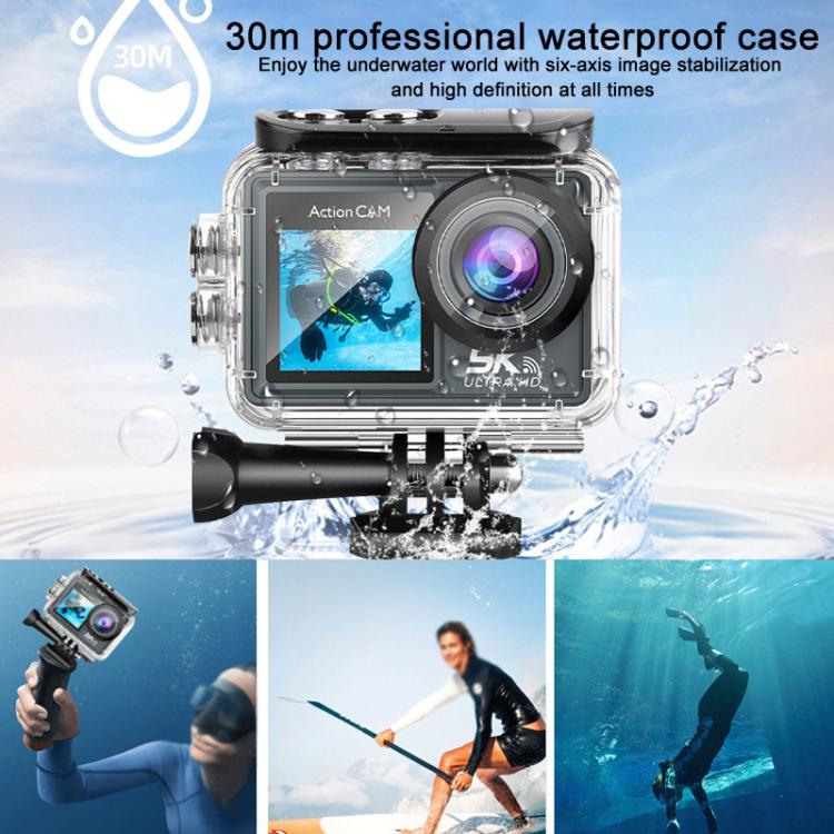 M40TR With Touch Screen + Remote Control 5K Action Camera Anti-Shake Outdoor HD Shooting Cycling Recorder Under Dive Camera by bashfashion