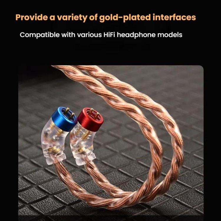 CVJ VS400 Interchangeable Audio Plug Oxygen-Free Copper Headphone Upgrade Cable, Style: Type-C S Pin by CVJ