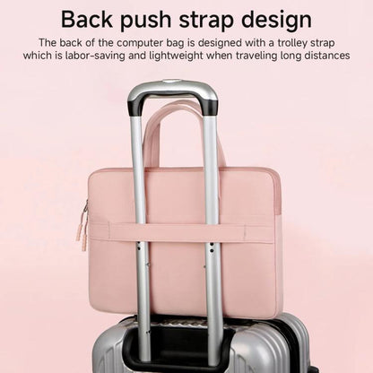 15-15.6inch Universal Laptop Bag Briefcase Multifunctional Shockproof Computer Bag, Color: Beige by bashfashion