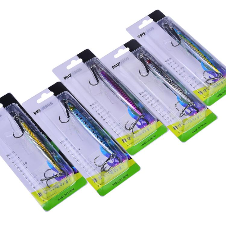 28G PROBEROS LF151 Long-Distance Casting Sinking Lure 3D Fast-Draw Sea Fishing Mackerel Hook(B) by PROBEROS