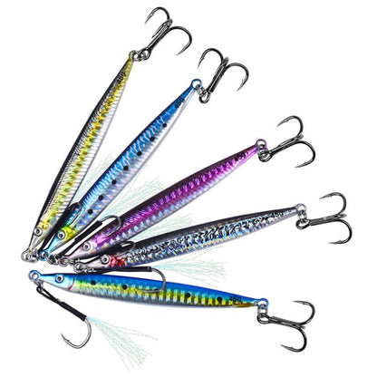 28G PROBEROS LF151 Long-Distance Casting Sinking Lure 3D Fast-Draw Sea Fishing Mackerel Hook(B) by PROBEROS