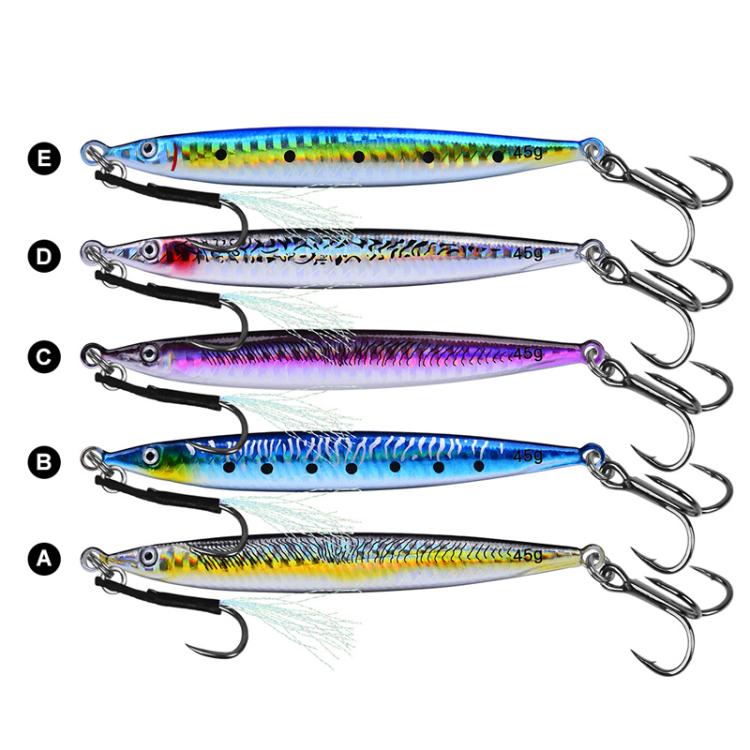14G PROBEROS LF151 Long-Distance Casting Sinking Lure 3D Fast-Draw Sea Fishing Mackerel Hook(D) by PROBEROS
