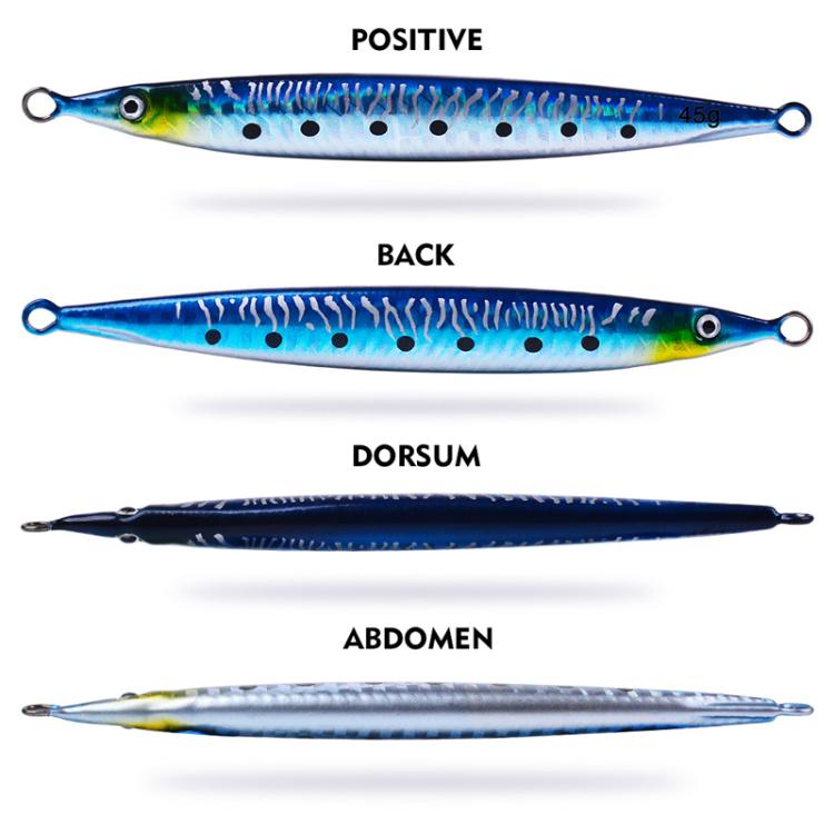 28G PROBEROS LF151 Long-Distance Casting Sinking Lure 3D Fast-Draw Sea Fishing Mackerel Hook(A) by PROBEROS