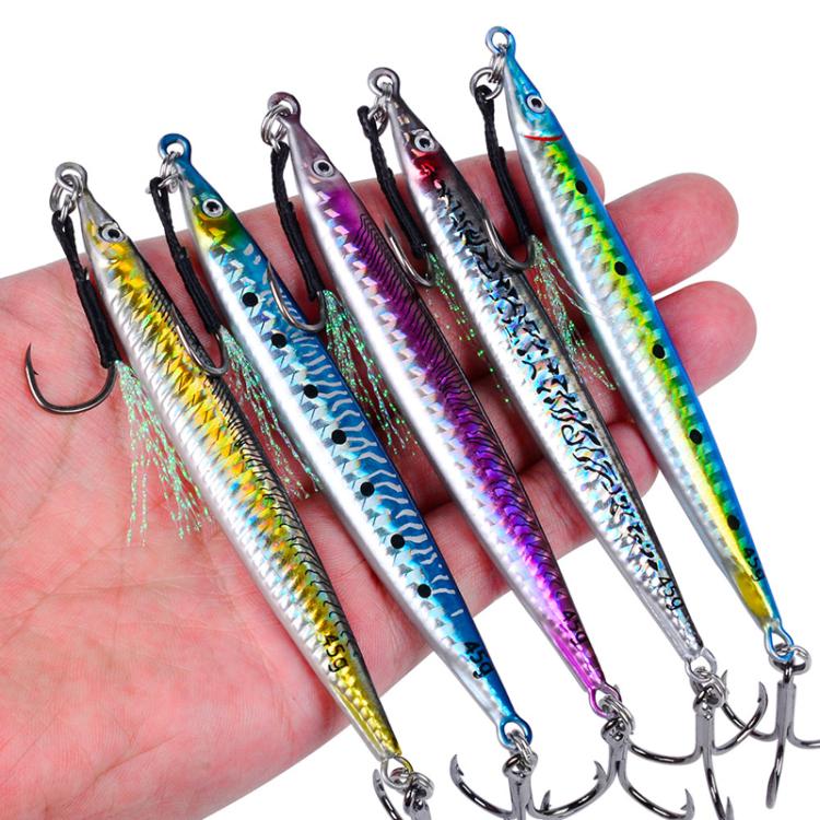 45G PROBEROS LF151 Long-Distance Casting Sinking Lure 3D Fast-Draw Sea Fishing Mackerel Hook(C) by PROBEROS