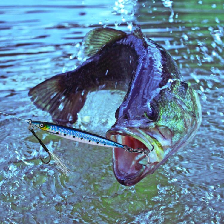 35G PROBEROS LF151 Long-Distance Casting Sinking Lure 3D Fast-Draw Sea Fishing Mackerel Hook(B) by PROBEROS