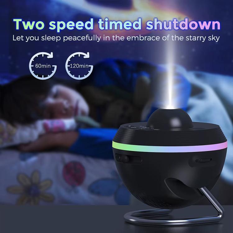 USB Plug-in Space Ball HD Galaxy Projector Lamp Dynamic Meteor Starry Sky Atmosphere Light(White) by bashfashion