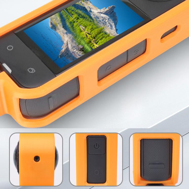 For Insta360 X5 360 Camera CQT Expandable Protective Cage Shockproof Case Vertical Orange by CQT