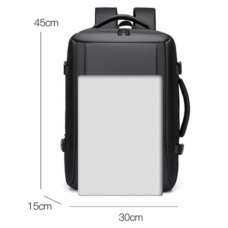 WEIXIER B759 Simple Expandable Men Shoulder Bag Large Capacity Laptop Backpacks(Gray) by WEIXIER